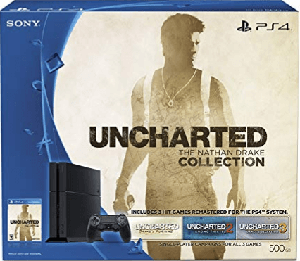 Playstation 4 500GB Console Uncharted The Nathan Drake Collection Bundle box art for Playstation 4
